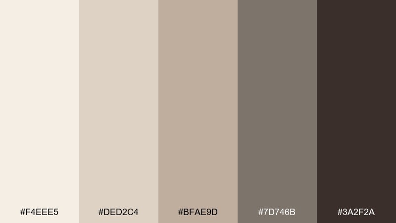hearthside neutral comfort color palette with hex codes