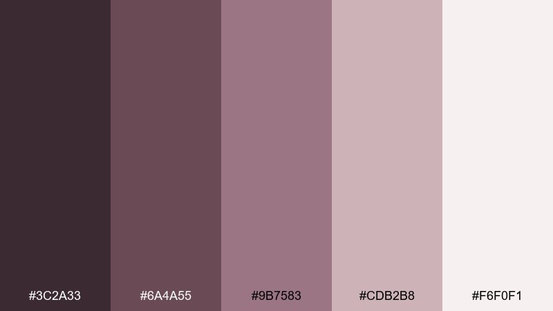 heather clay color palette with hex codes