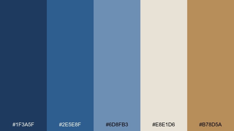 heritage indigo color palette with hex codes