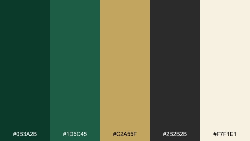 heritage label color palette with hex codes