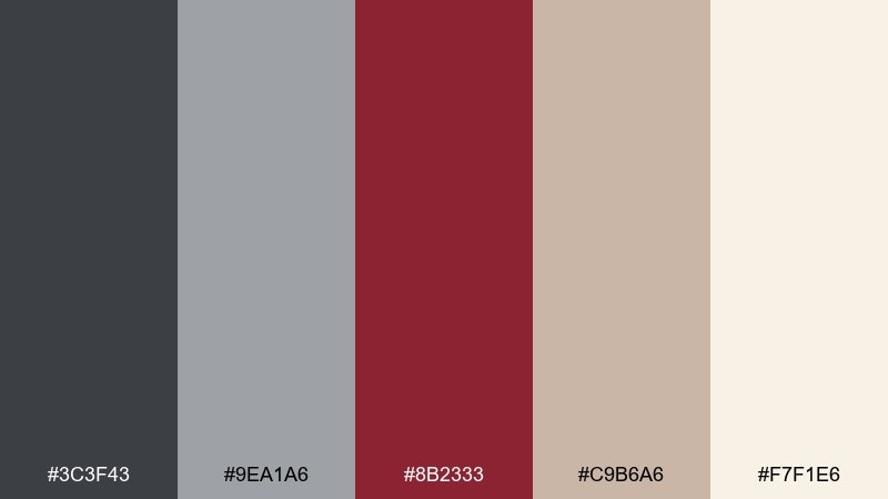 heritage library color palette with hex codes