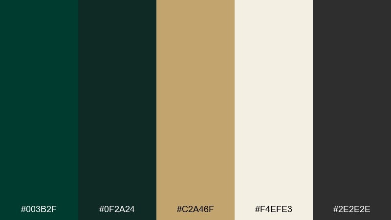 heritage track color palette with hex codes