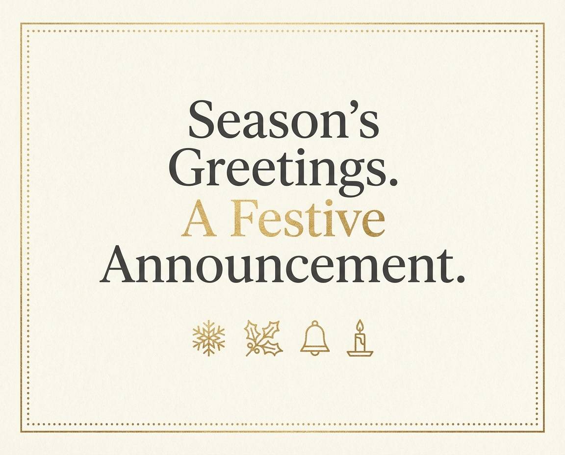 holiday announcement card
