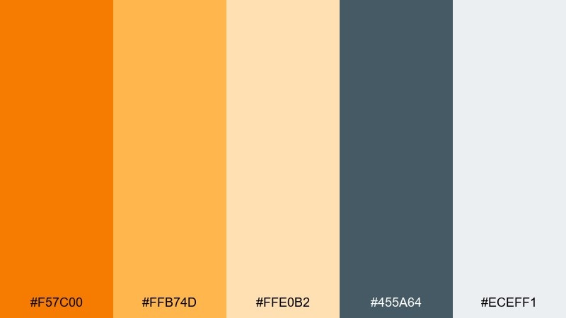 honey amber workspace color palette with hex codes