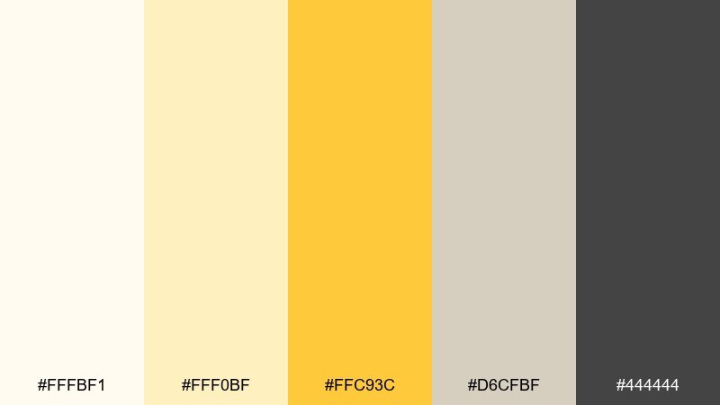 honeyed paper color palette with hex codes