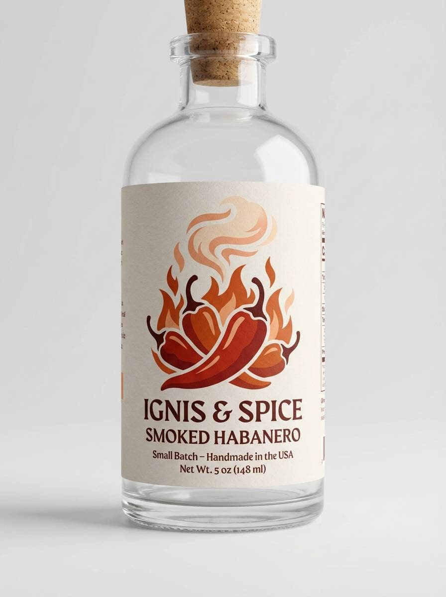 hot sauce bottle label