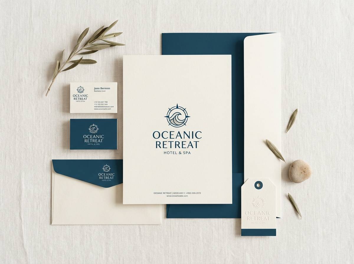 nautical hotel branding set