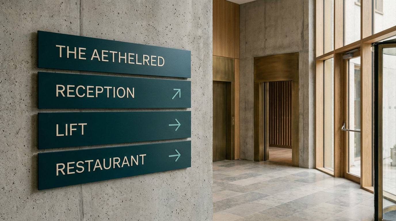 hotel signage mockup