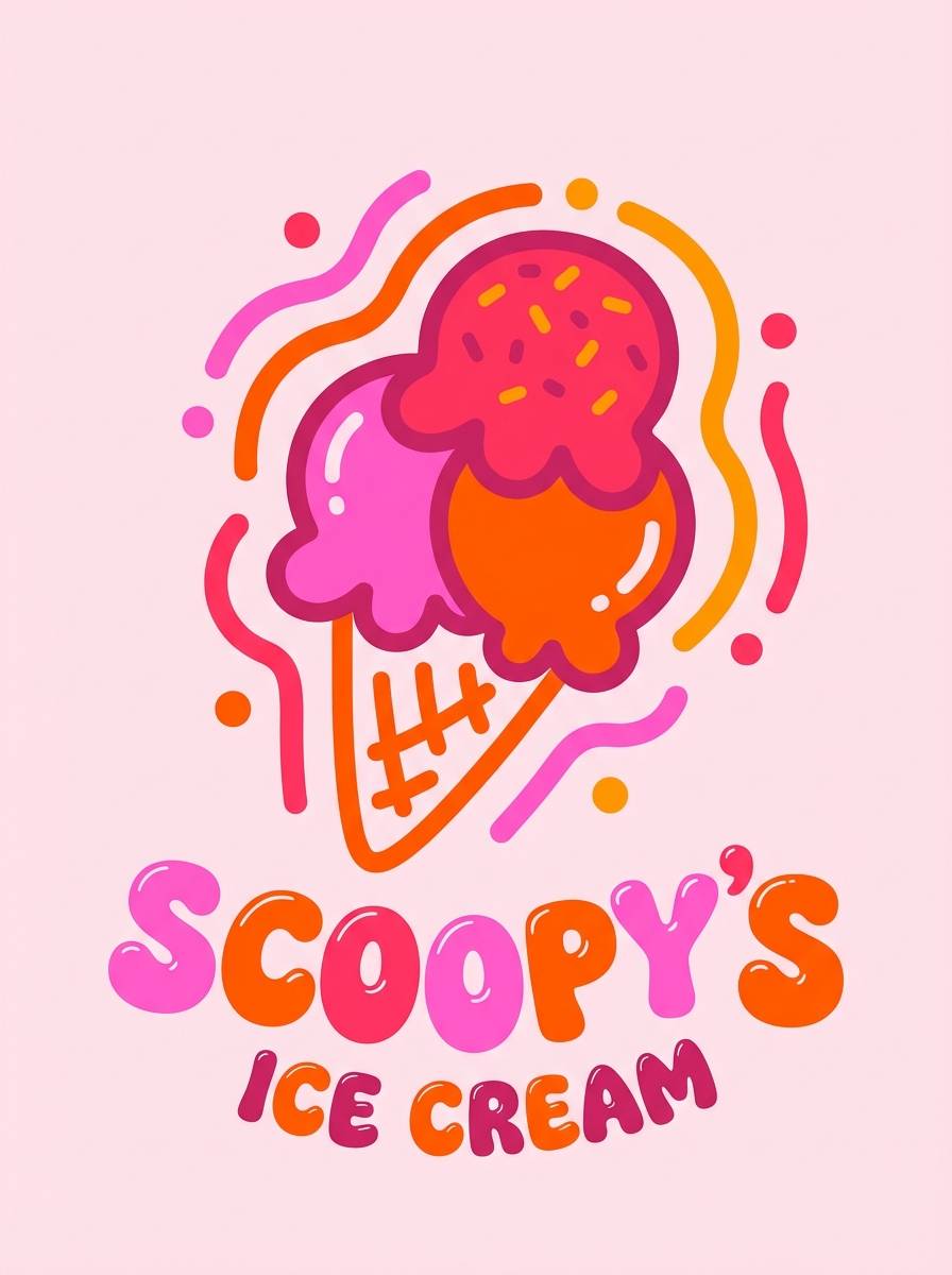 ice cream brand poster