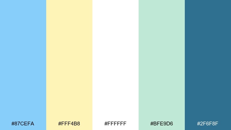 ice lemonade color palette with hex codes
