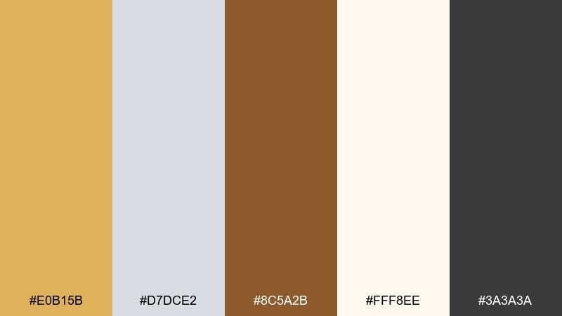 iced caramel color palette with hex codes