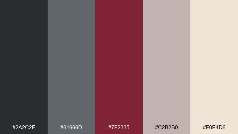 industrial cabernet color palette with hex codes