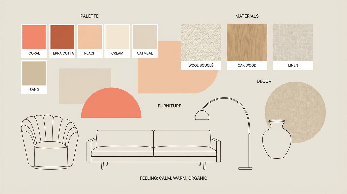 interior moodboard collage