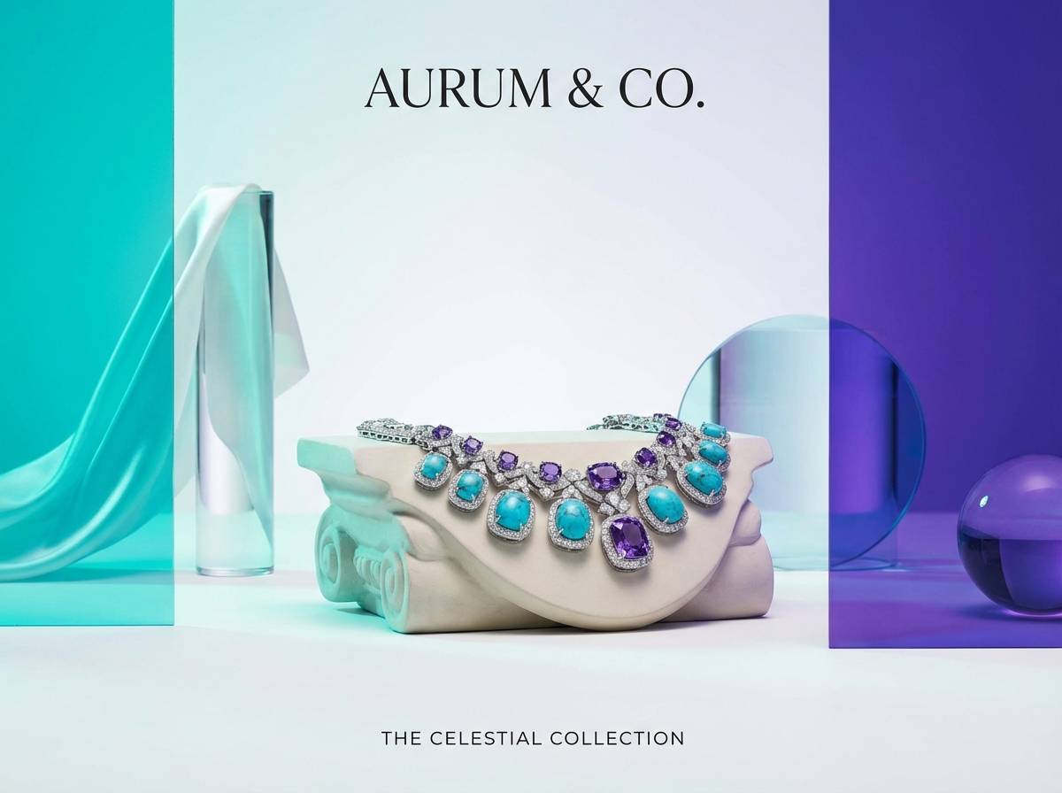 luxury jewelry ad concept