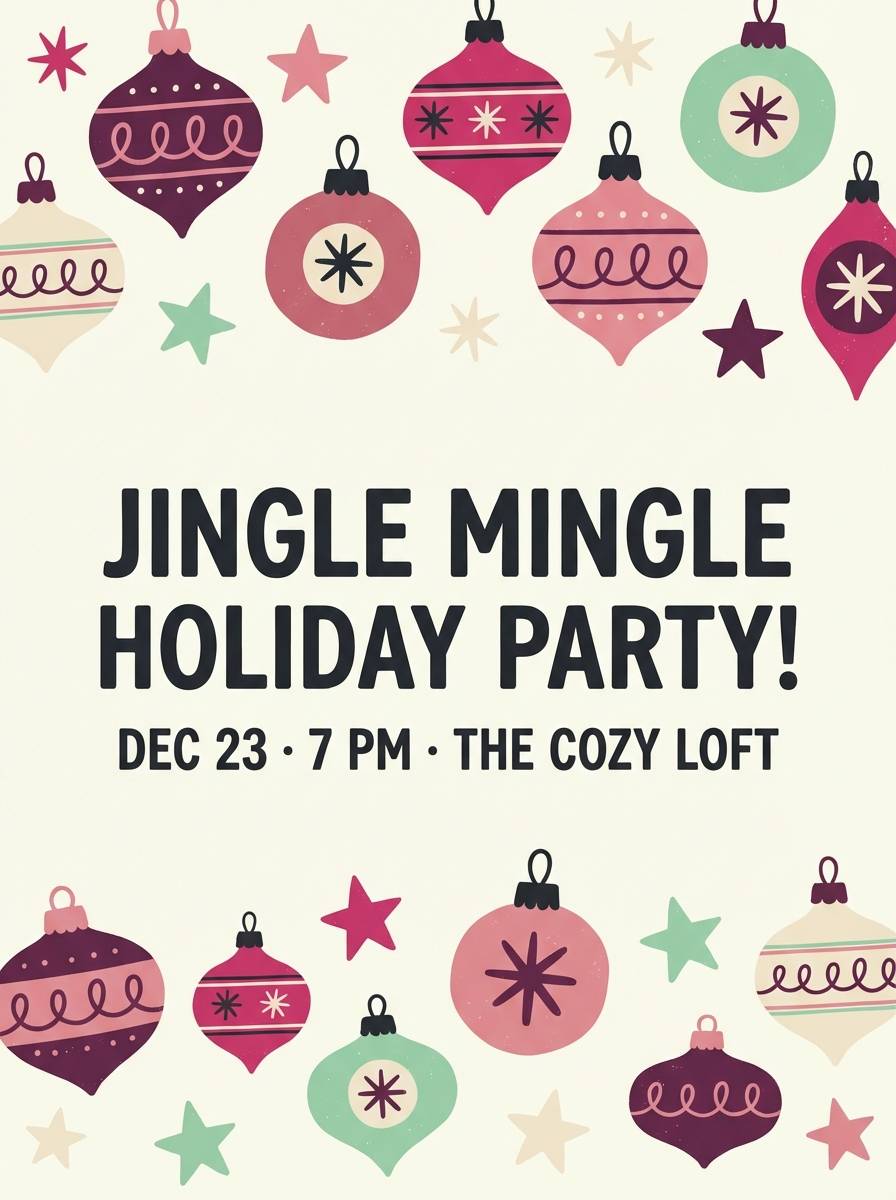 playful holiday flyer