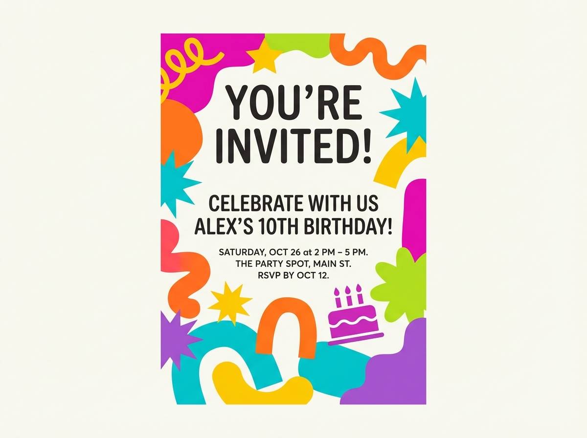 kids party invitation
