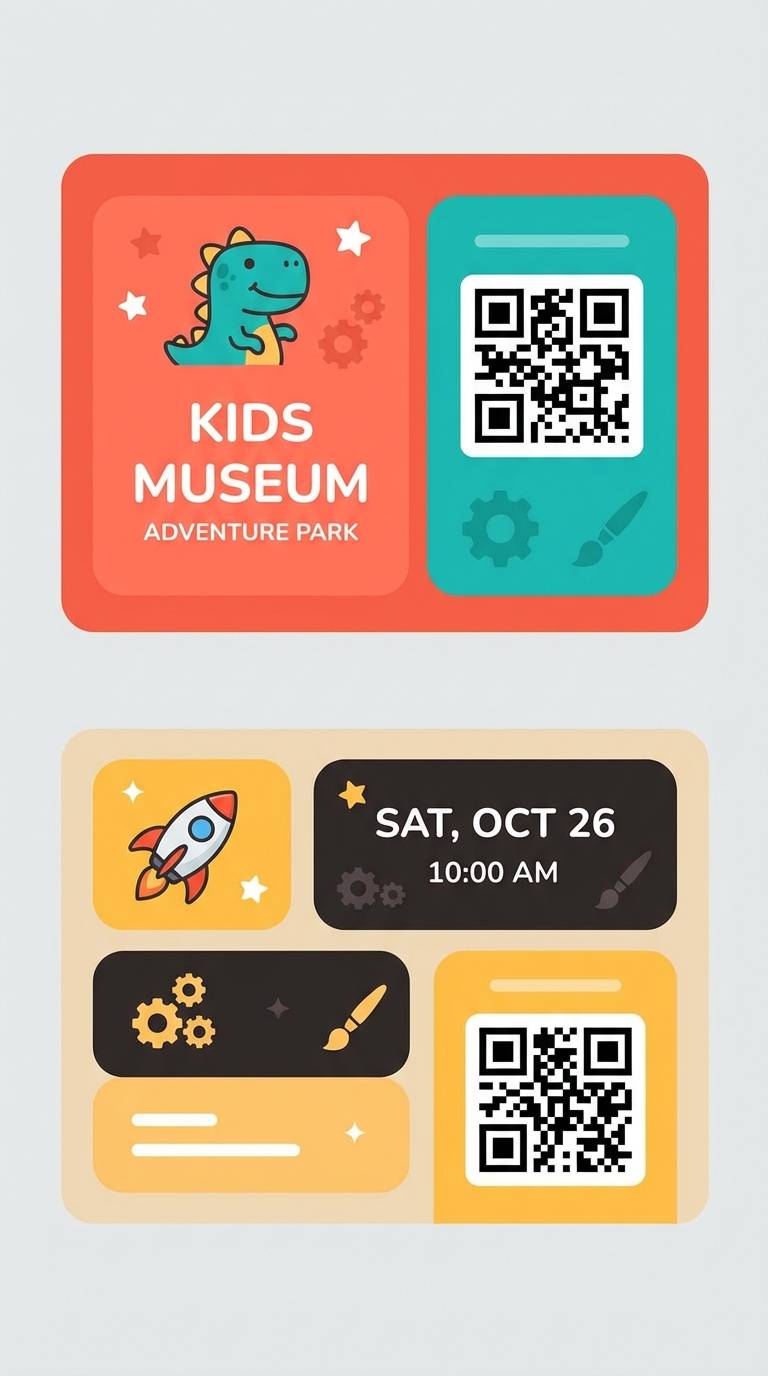 kids ticket ui