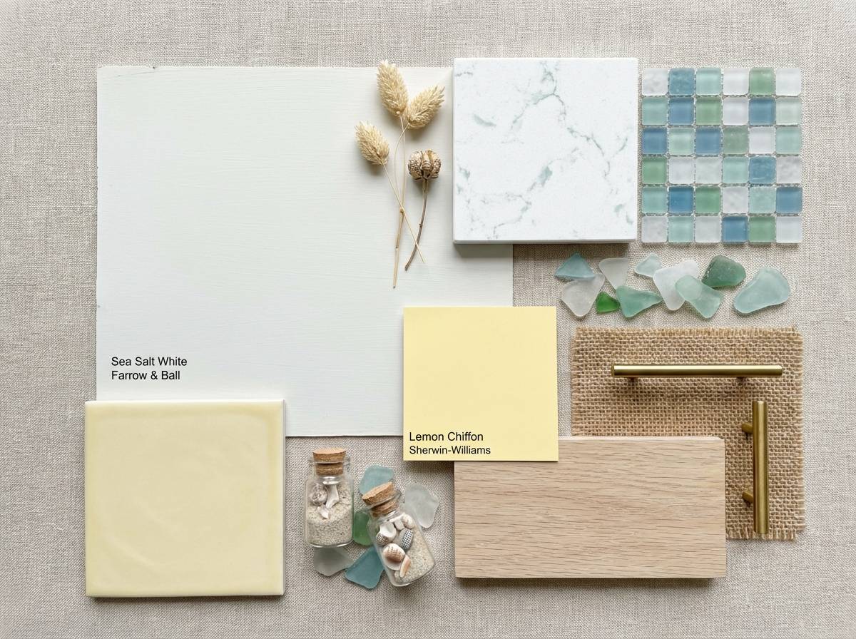 kitchen moodboard pale yellow