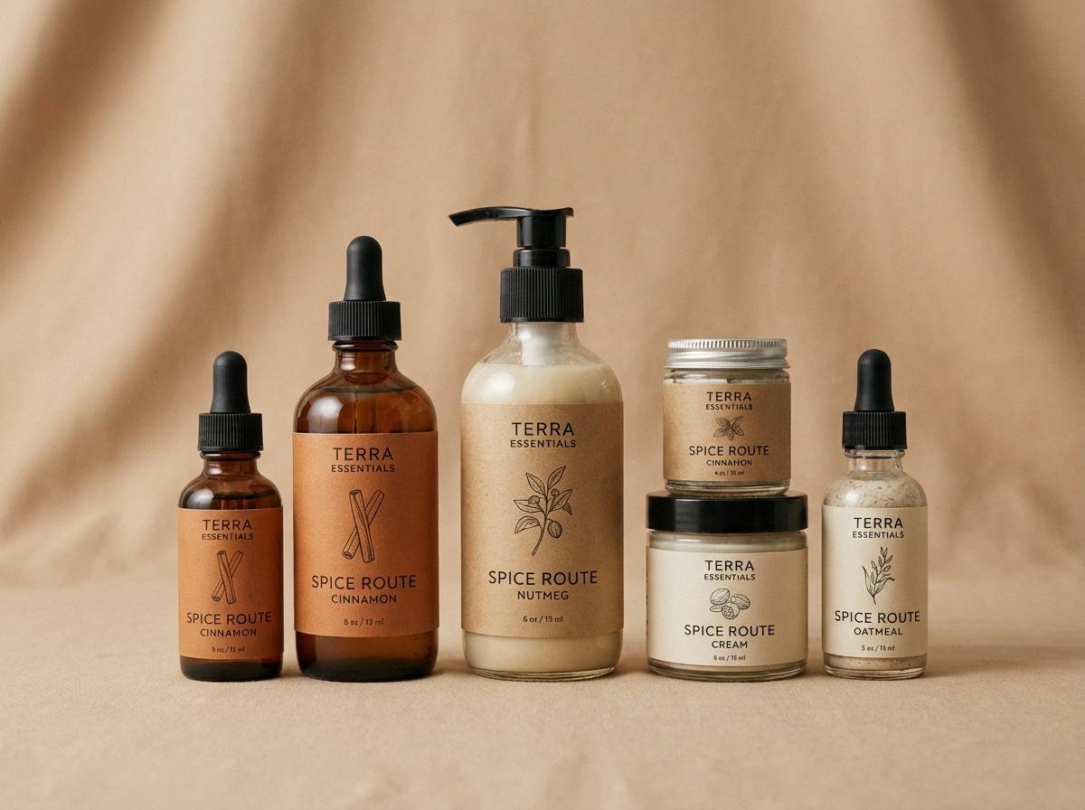 kraft skincare packaging set