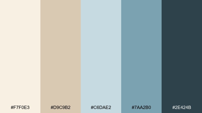 lakehouse quiet color palette with hex codes