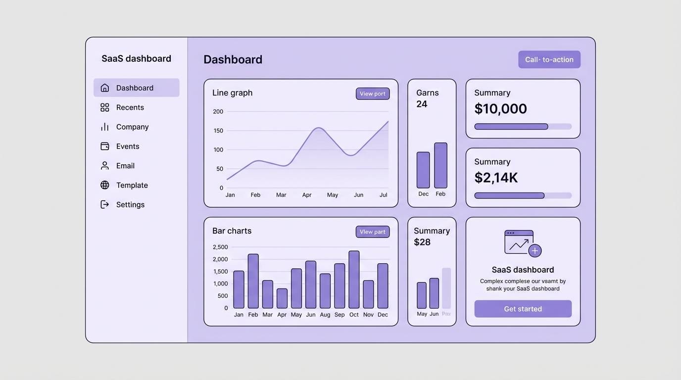 lavender saas dashboard ui