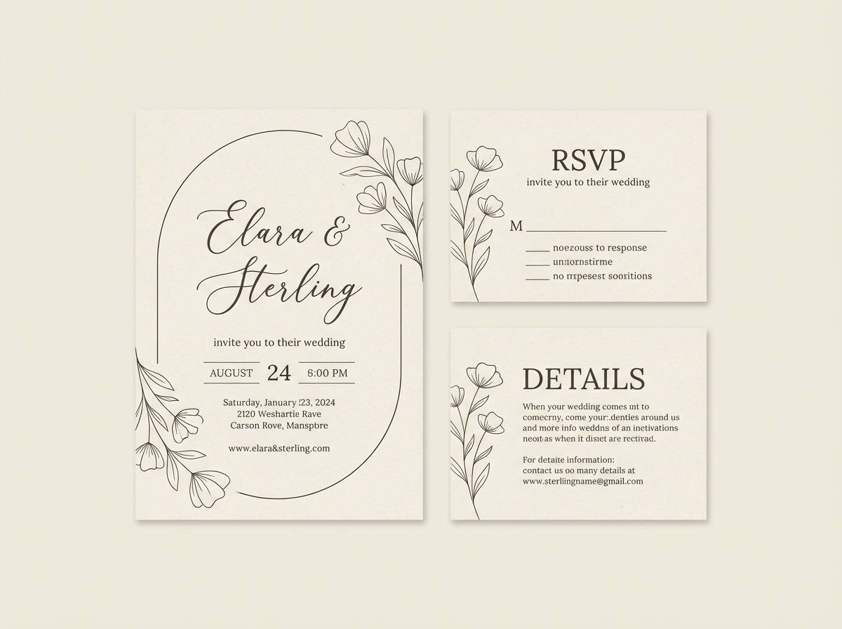 lavender invitation suite