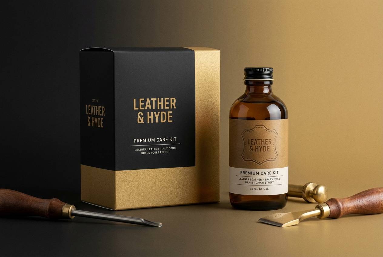 leather care packaging