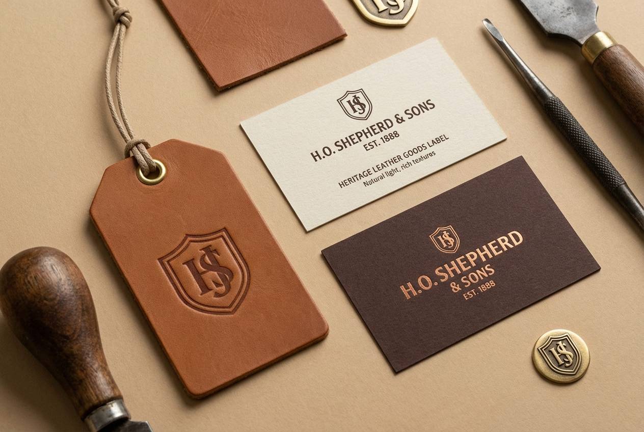 heritage leather brand identity