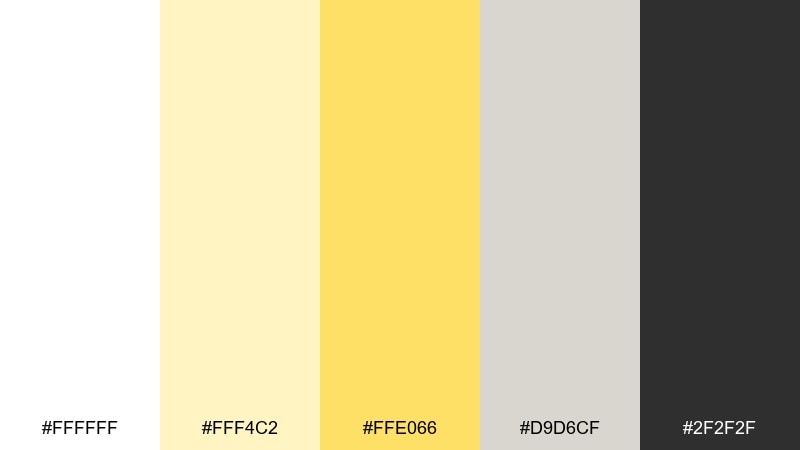lemon linen color palette with hex codes