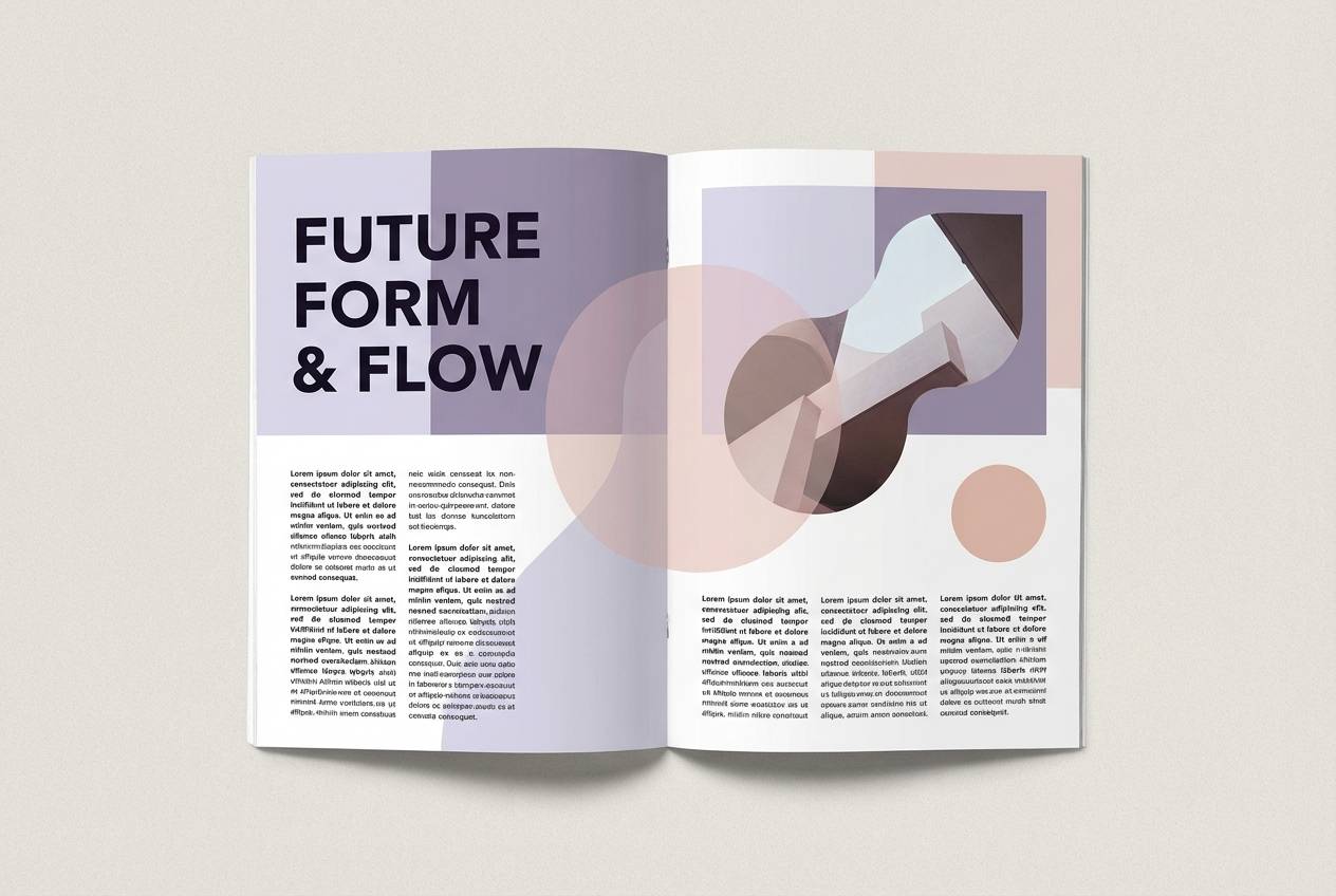 lilac editorial magazine spread