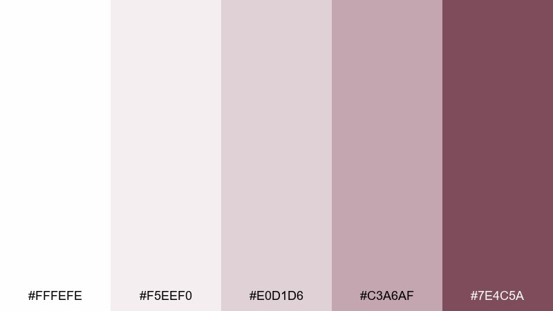 lunar blush color palette with hex codes
