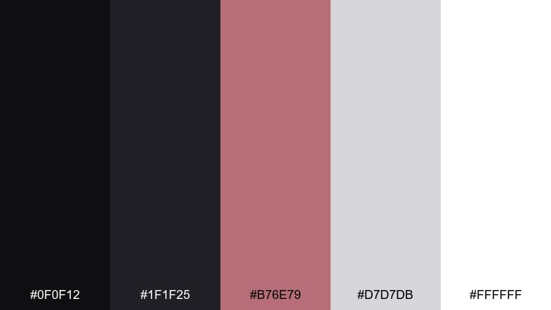 luxe minimal color palette with hex codes