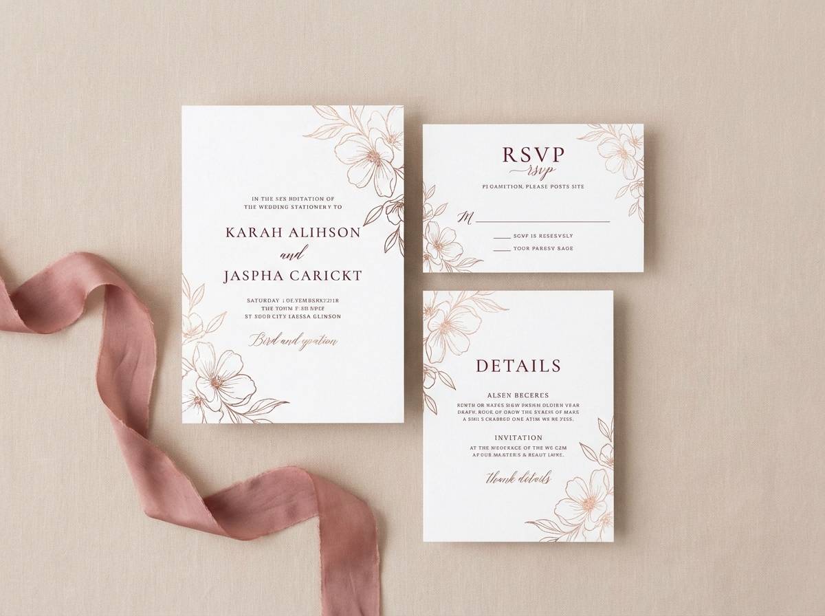 luxe wedding stationery set