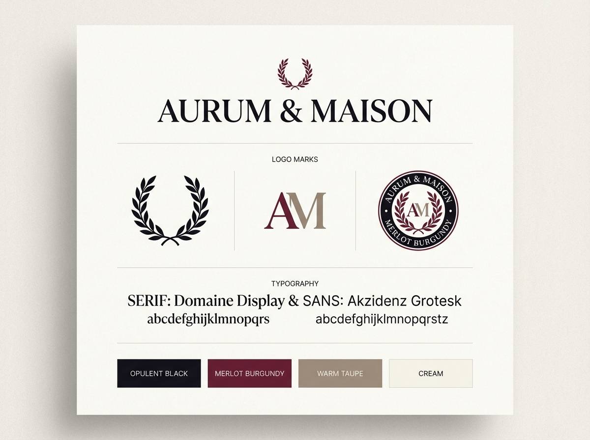 luxury brand identity sheet