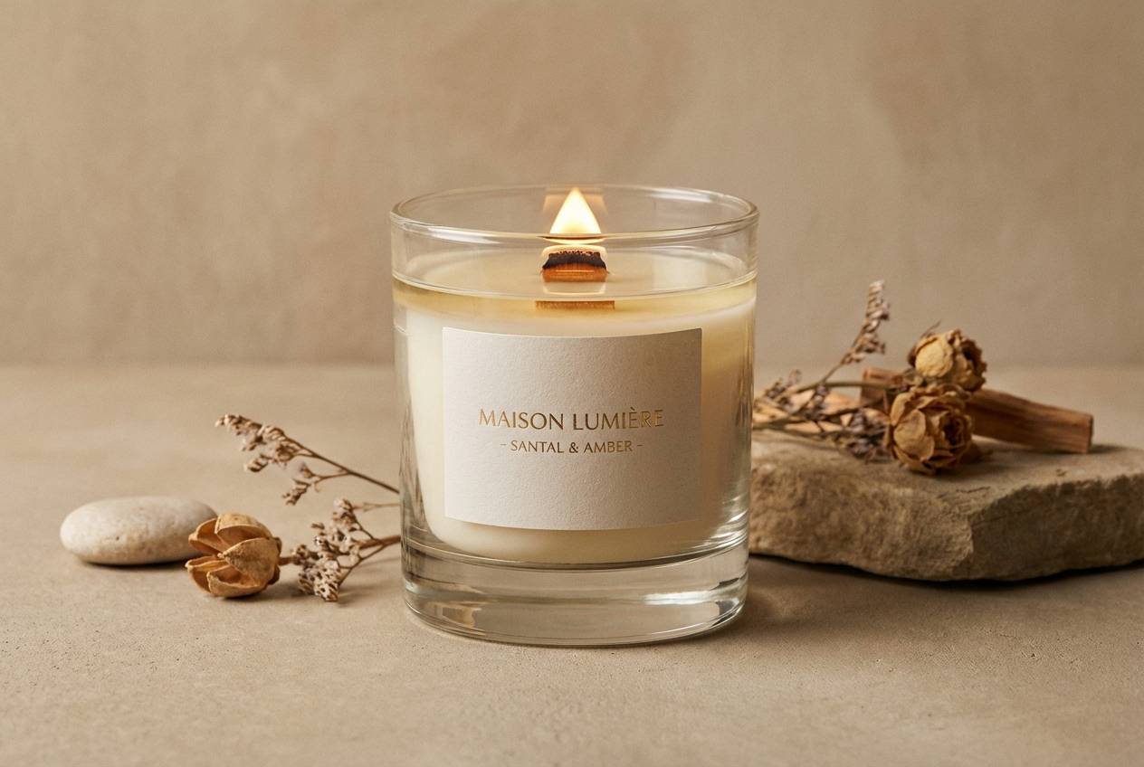 luxury candle studio ad