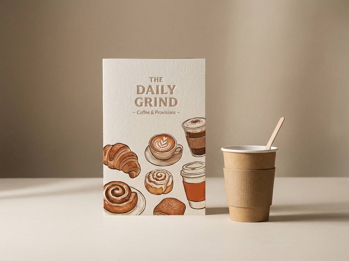 cozy cafe menu design