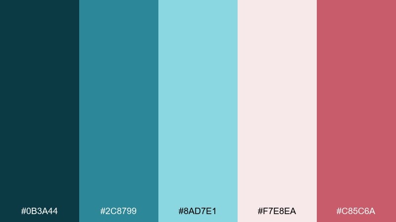 marina rose color palette with hex codes
