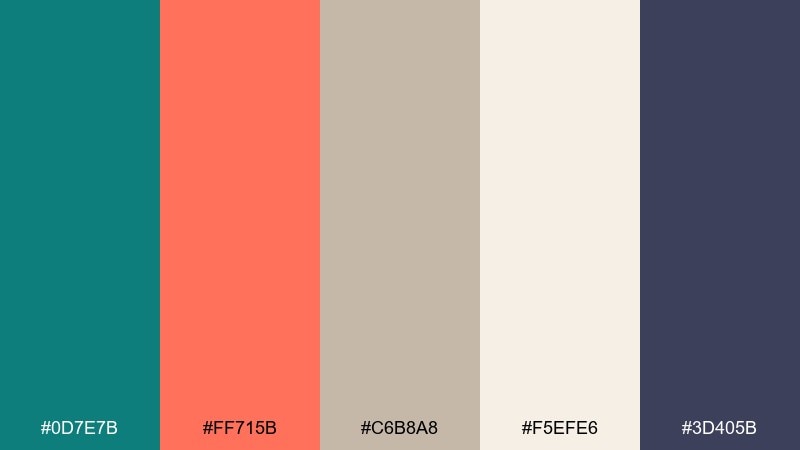 marine clay color palette with hex codes