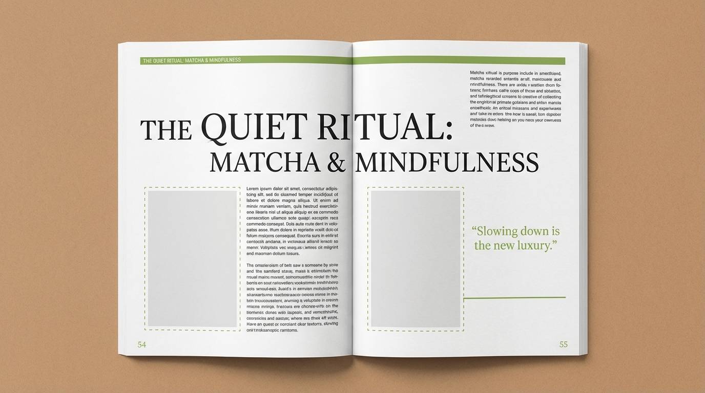 matcha paper editorial spread