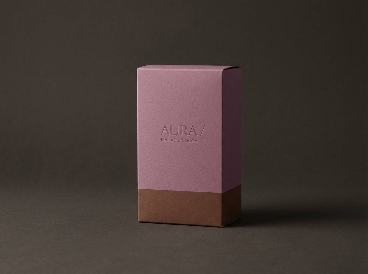 mauve perfume packaging