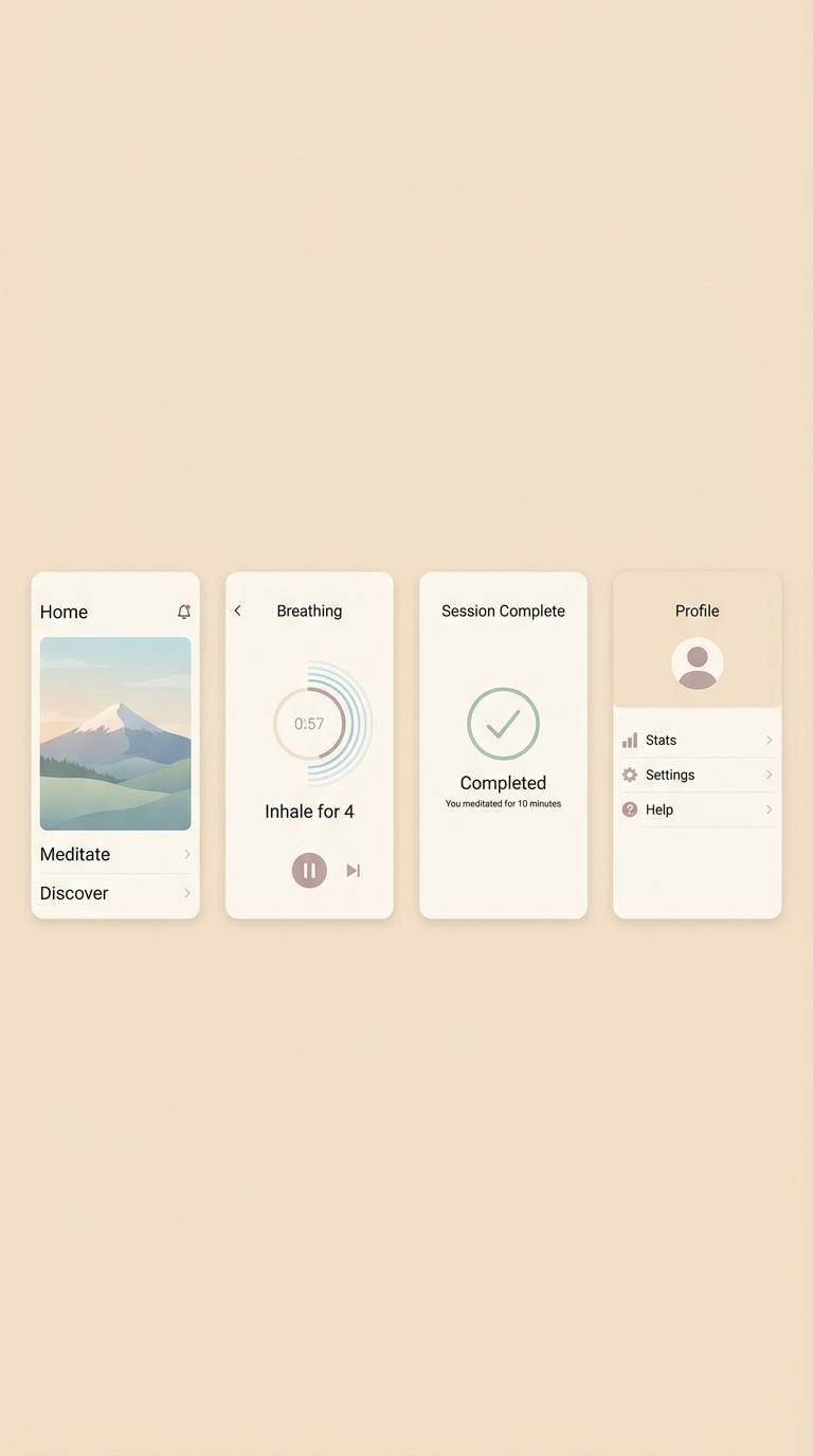 meditation app ui