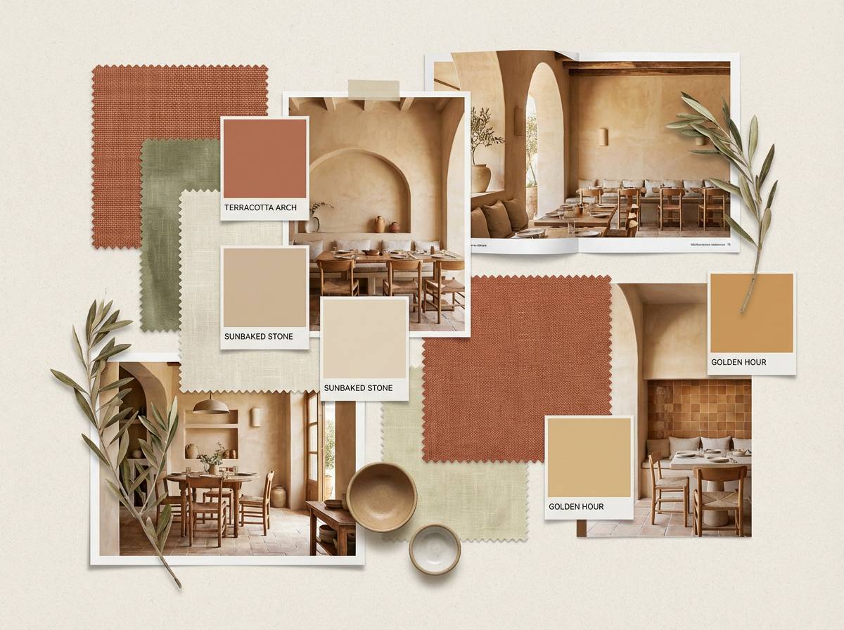 mediterranean interior moodboard