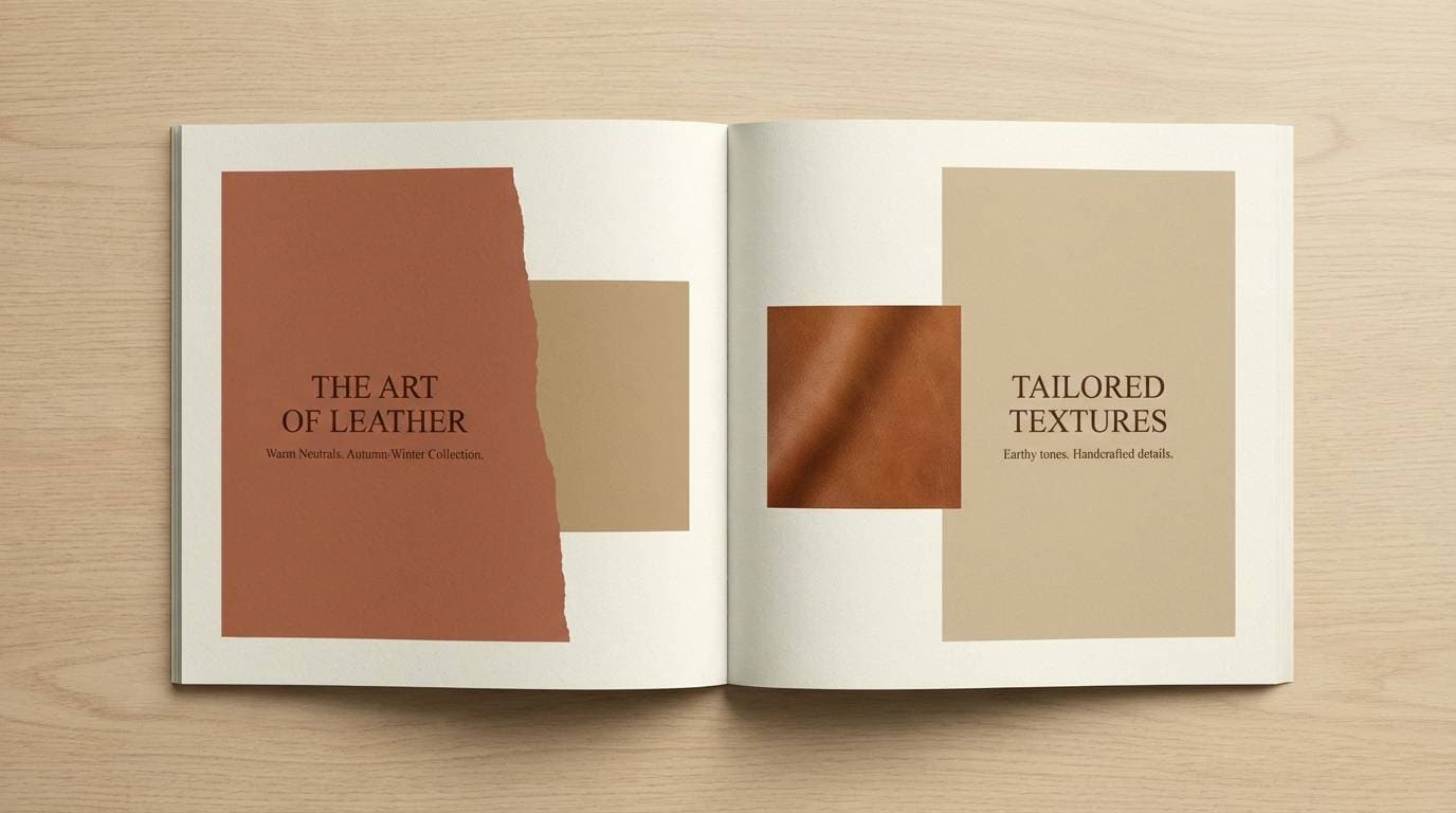 menswear lookbook spread layout