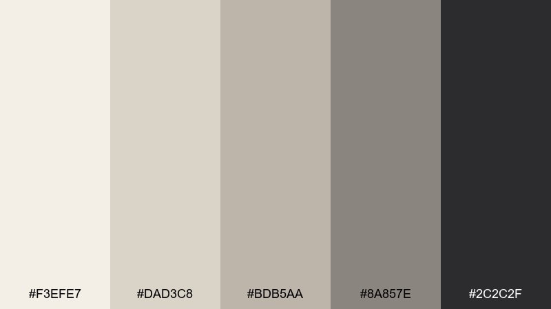 metro beige grid color palette with hex codes