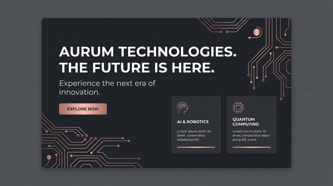 dark hero ui with accents