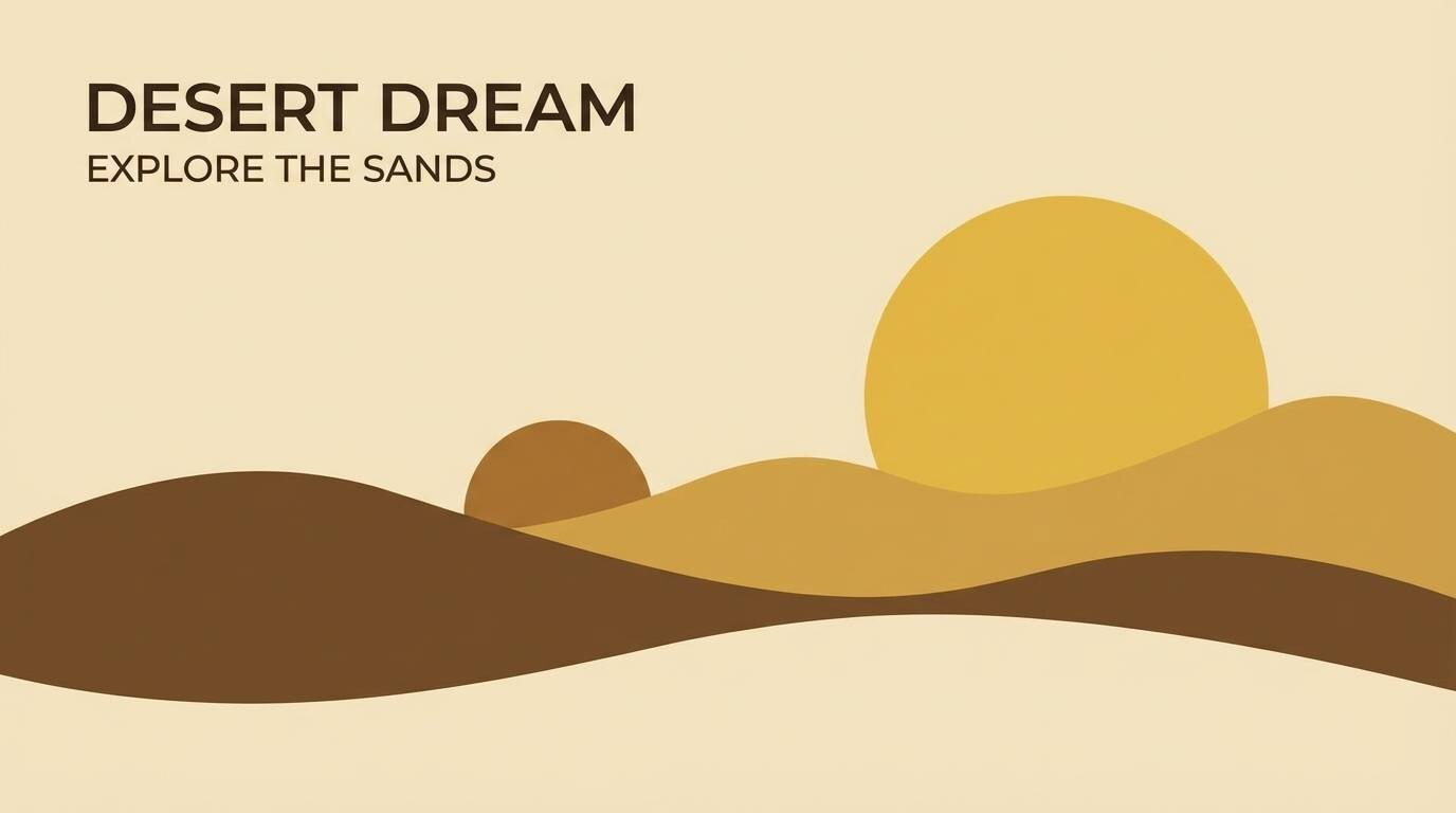 minimal desert poster