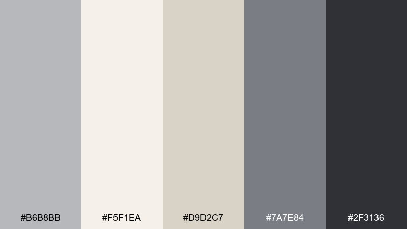 minimal ivory color palette with hex codes