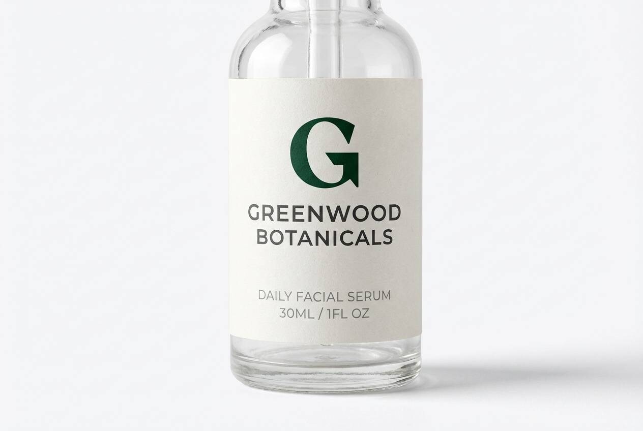 minimal green label bottle