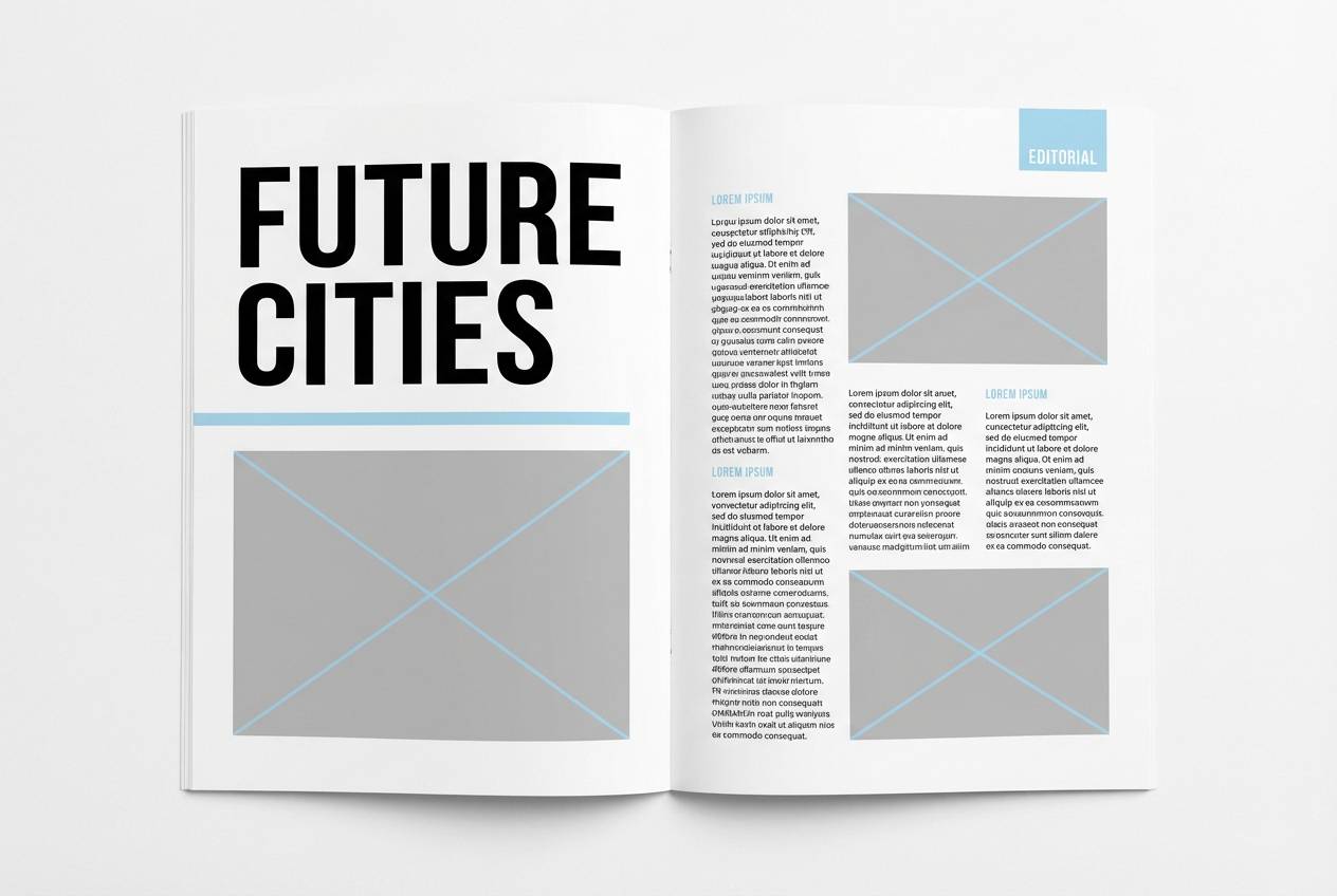 minimal magazine layout