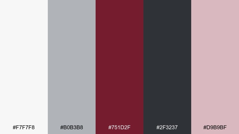 minimal marsala ui color palette with hex codes